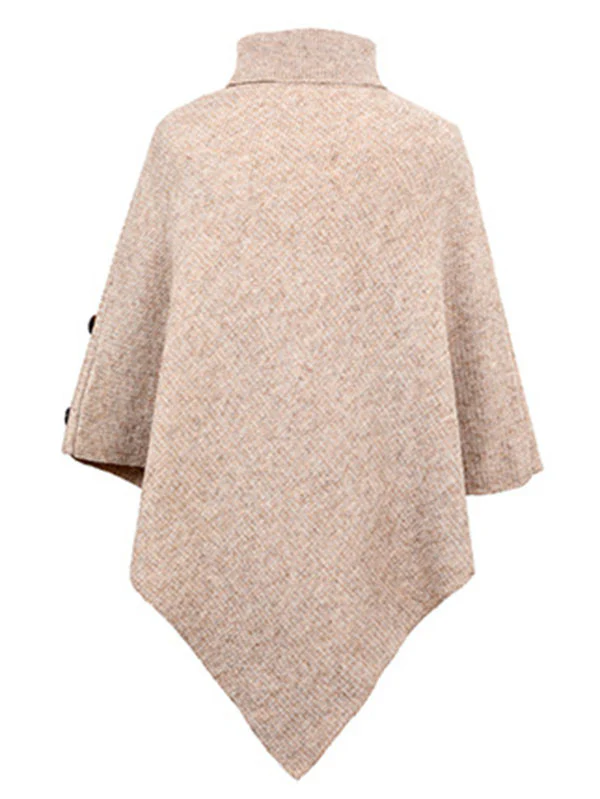 Casual 7 Colors High-Neck Sweater Cape - Image 10