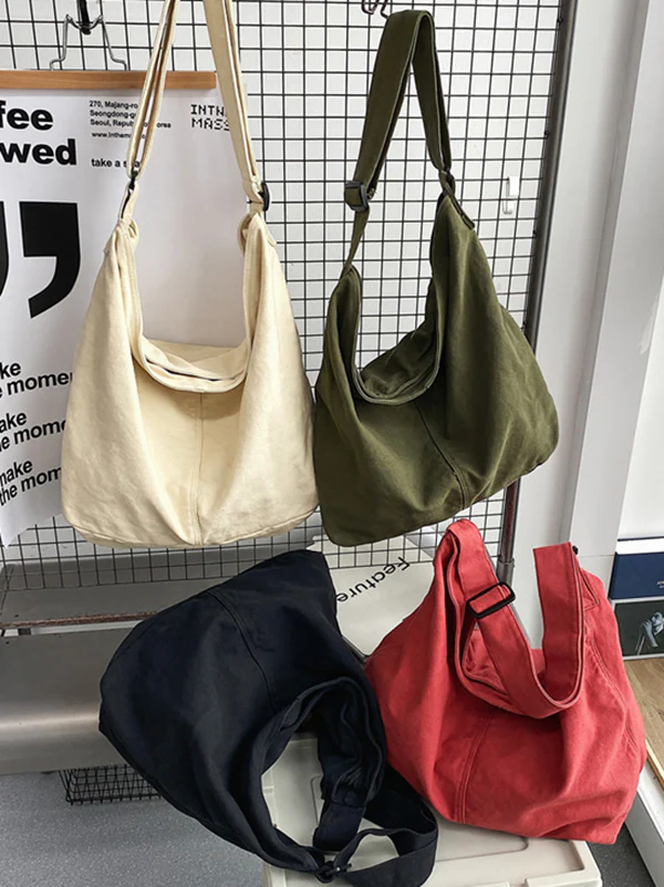 Casual Canvas Solid Color Bags Accessories - Image 14