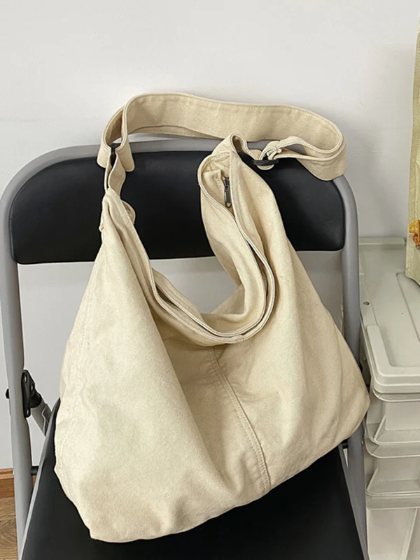 Casual Canvas Solid Color Bags Accessories - Image 19
