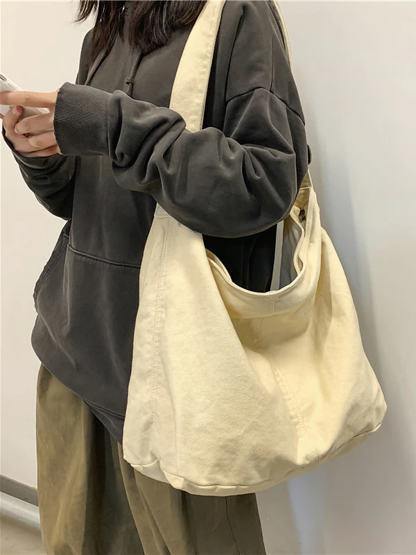 Casual Canvas Solid Color Bags Accessories - Image 2