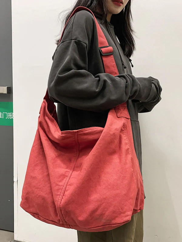 Casual Canvas Solid Color Bags Accessories - Image 3