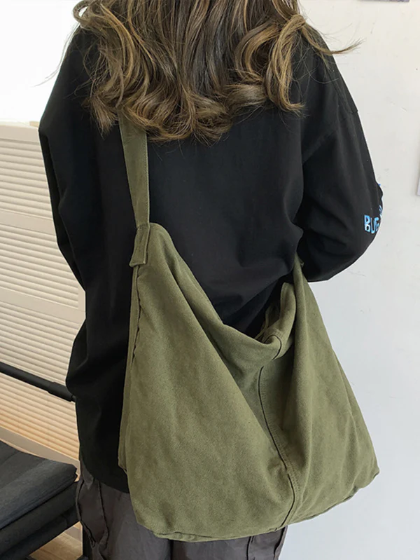 Casual Canvas Solid Color Bags Accessories - Image 7