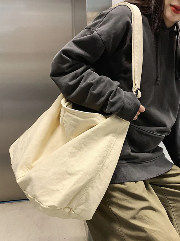 Casual Canvas Solid Color Bags Accessories - Image 8
