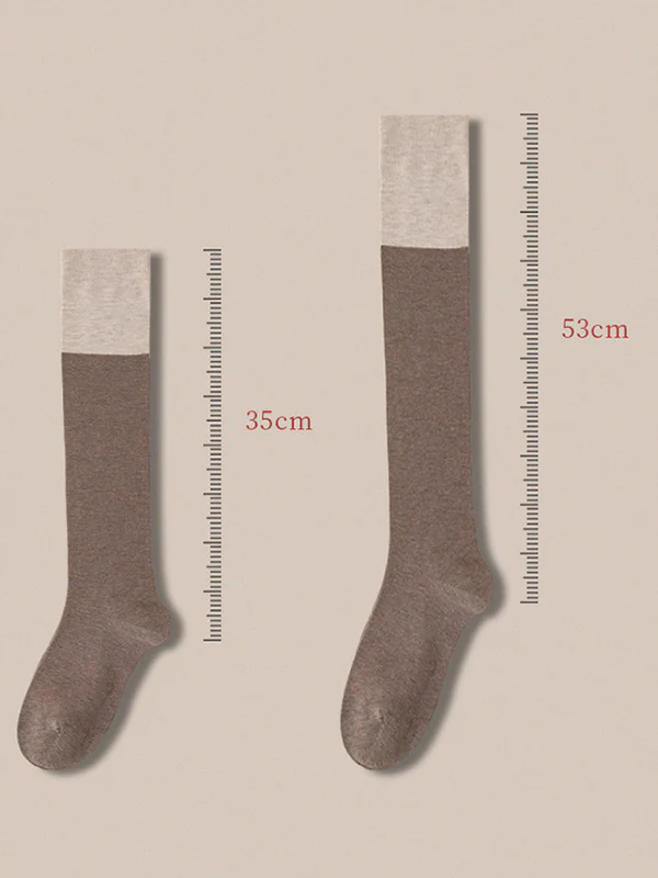 Casual Contrast Color Socks Accessories - Image 4