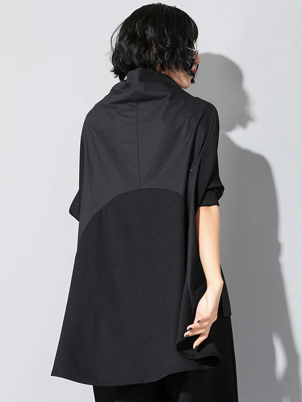 Casual High-Low Split-Joint Batwing Sleeve T-Shirts Tops - Image 9
