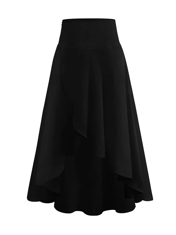 Casual Irregularity Solid Color Skirts Bottoms - Image 10