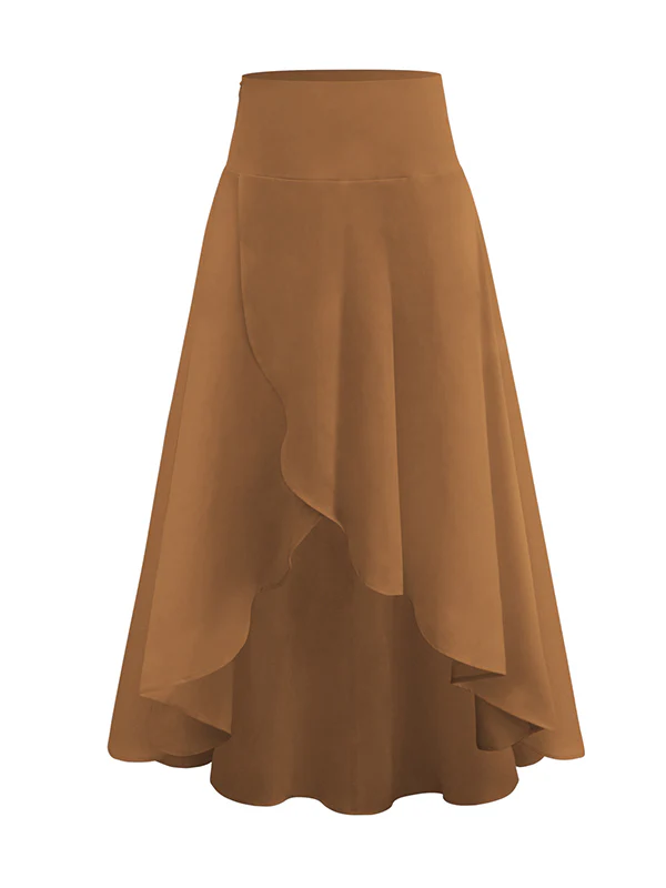 Casual Irregularity Solid Color Skirts Bottoms - Image 7