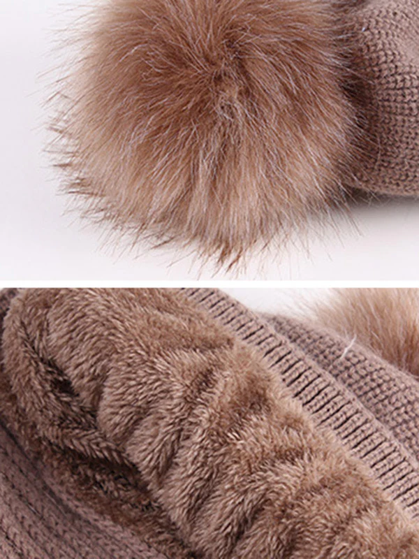 Casual Jacquard 7 Colors Scarf&Hat Set - Image 19
