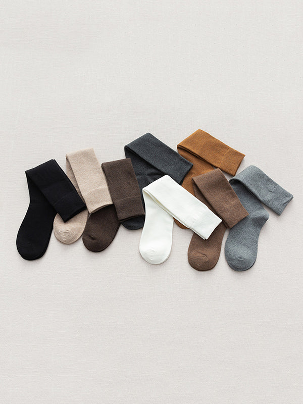 Casual Keep Warm Solid Color Socks Accessories - Image 14