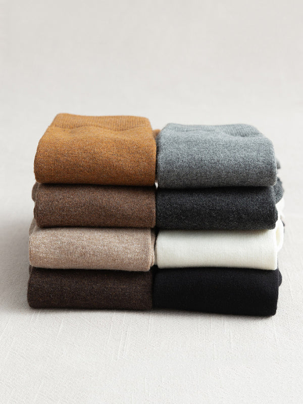 Casual Keep Warm Solid Color Socks Accessories - Image 15
