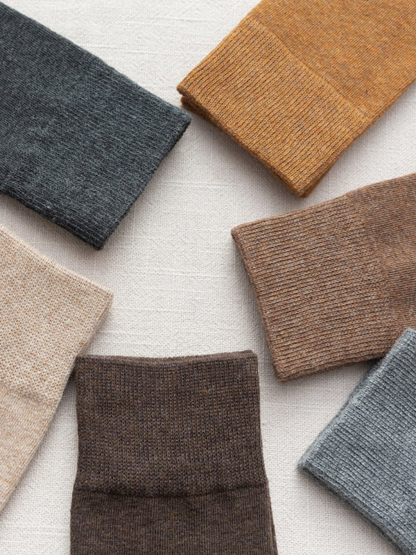 Casual Keep Warm Solid Color Socks Accessories - Image 18