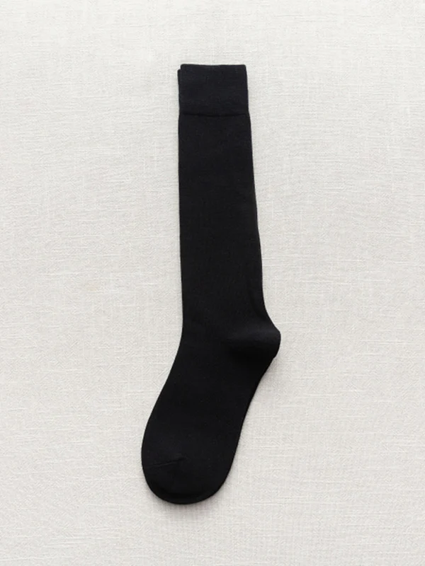 Casual Keep Warm Solid Color Socks Accessories - Image 19