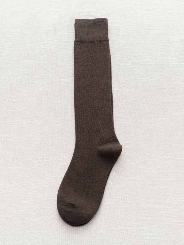 Casual Keep Warm Solid Color Socks Accessories - Image 21