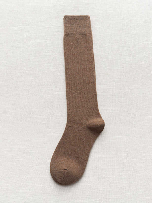 Casual Keep Warm Solid Color Socks Accessories - Image 22