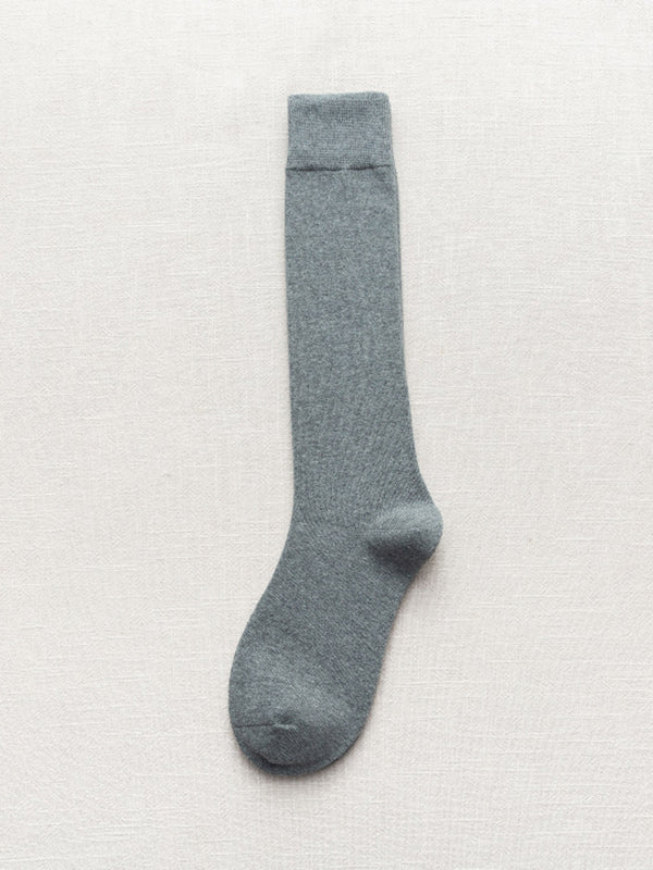 Casual Keep Warm Solid Color Socks Accessories - Image 25