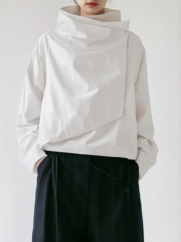 Casual Loose Black Stand Collar Outerwear - Image 3