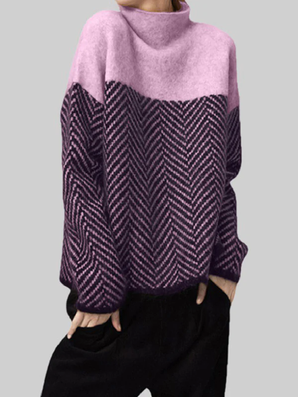 Casual Loose High-Neck Sweater Tops - Image 3