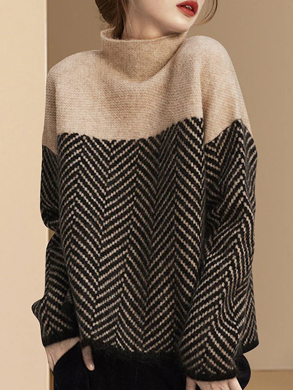 Casual Loose High-Neck Sweater Tops - Image 4