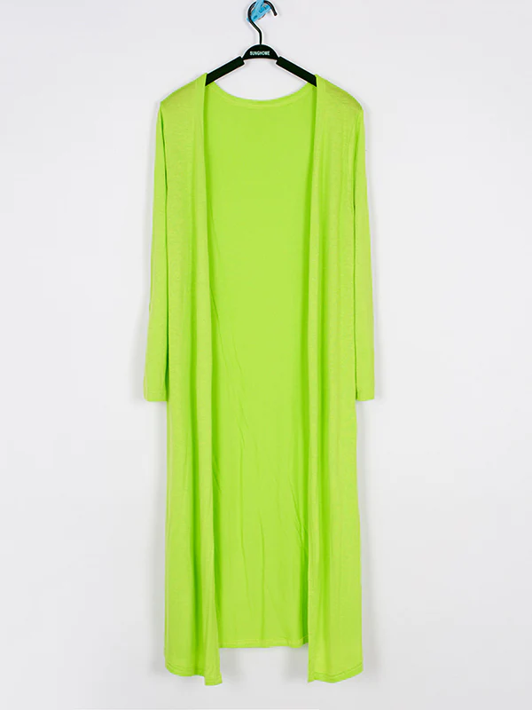 Casual Loose Long Sleeves Solid Color Outerwear - Image 12