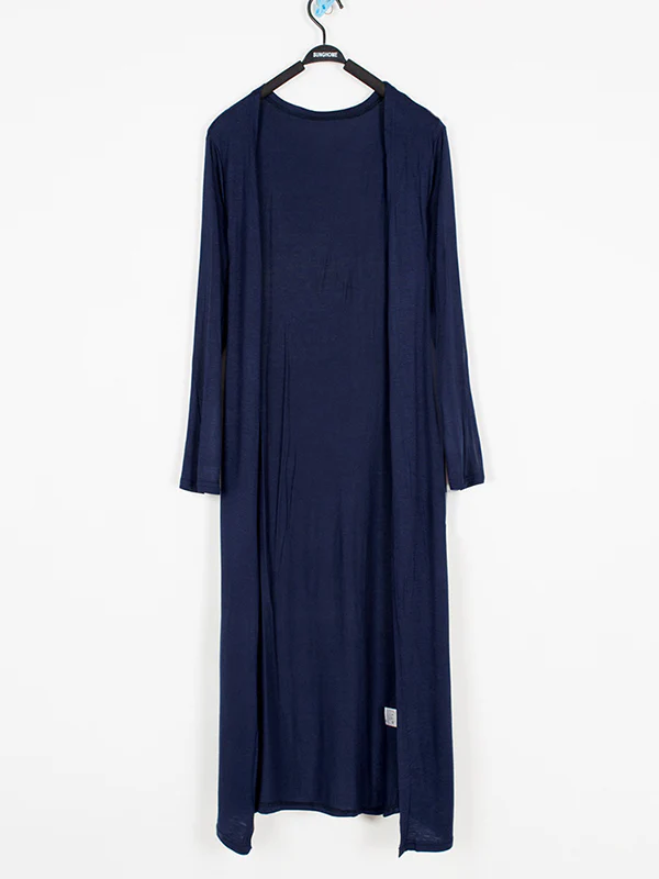 Casual Loose Long Sleeves Solid Color Outerwear - Image 17