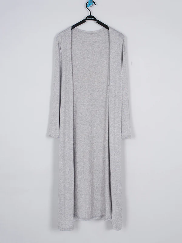 Casual Loose Long Sleeves Solid Color Outerwear - Image 8