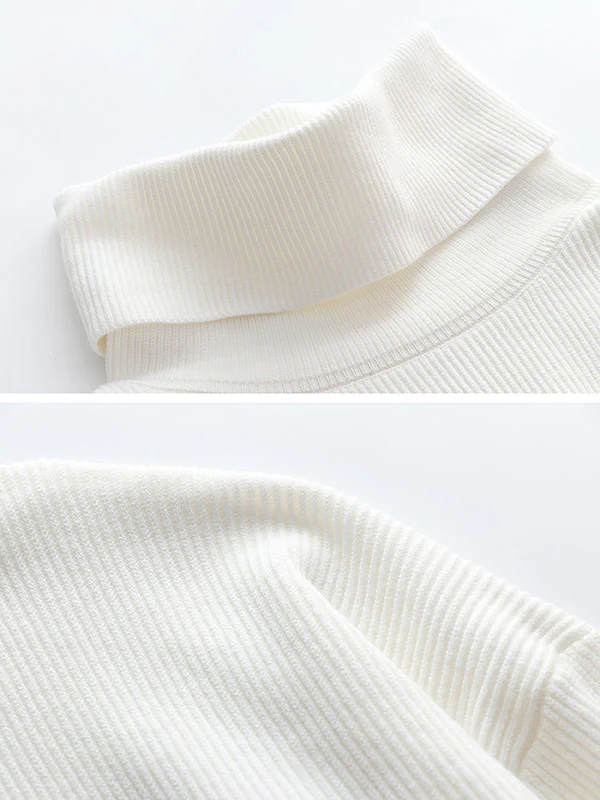 Casual Loose Solid Color High-Neck Long Sleeves Knitwear - Image 27