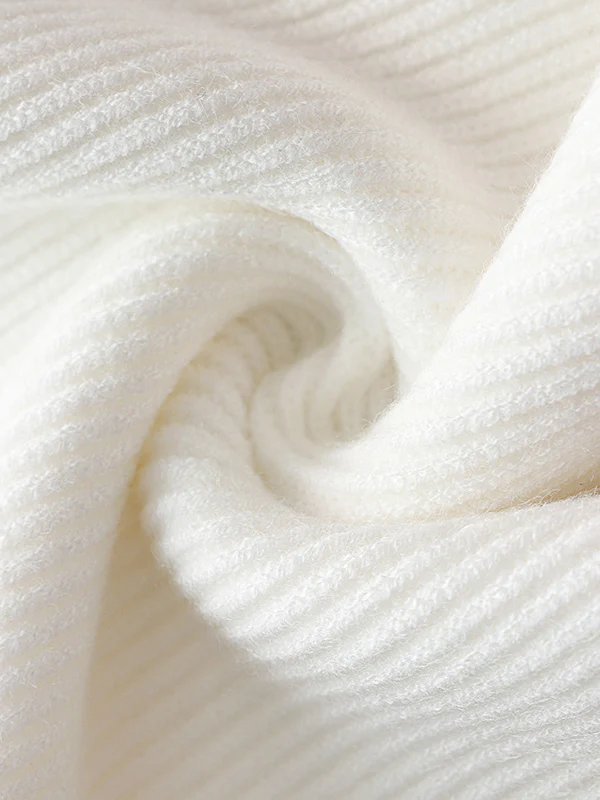 Casual Loose Solid Color High-Neck Long Sleeves Knitwear - Image 30