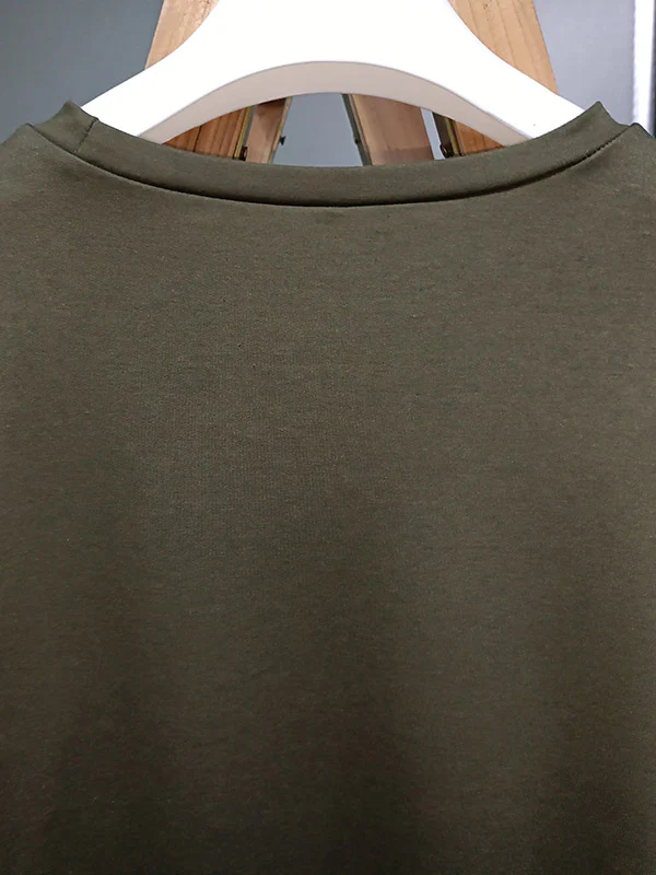 Casual Loose Solid Color Round-Neck Sweatshirt Top - Image 17