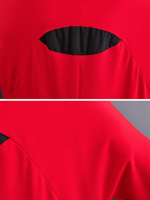 Casual Loose Split-Joint High-Neck Long Batwing Sleeves T-Shirt - Image 16