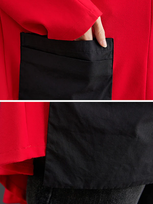 Casual Loose Split-Joint High-Neck Long Batwing Sleeves T-Shirt - Image 17