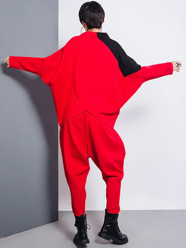 Casual Loose Split-Joint Solid Color High-Waisted Harem Pants - Image 15