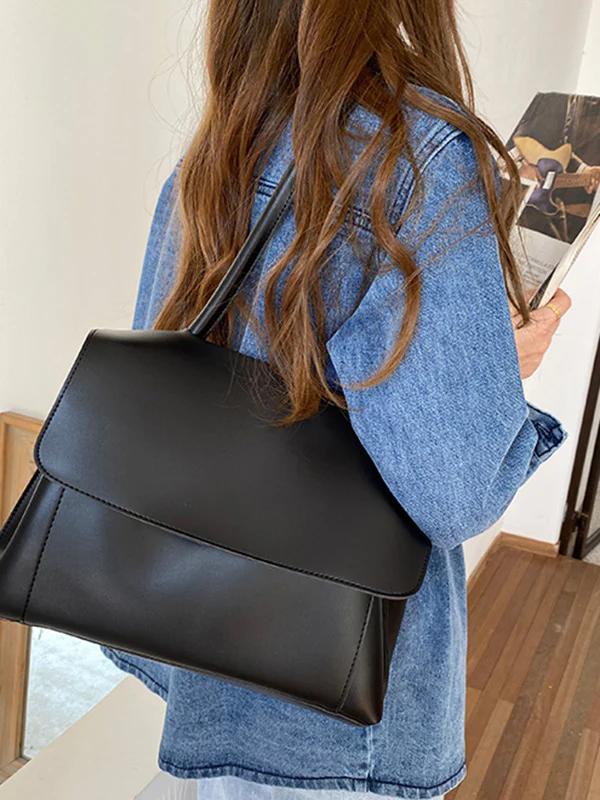Casual Simple Chic Solid Color Shoulder Bag - Image 2