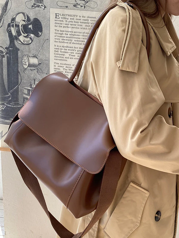 Casual Simple Chic Solid Color Shoulder Bag - Image 4