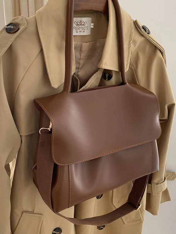 Casual Simple Chic Solid Color Shoulder Bag - Image 5