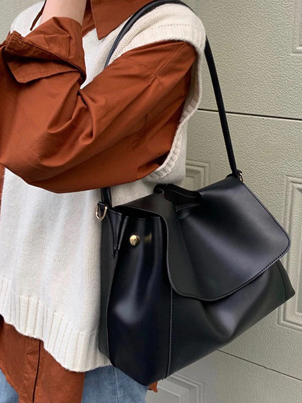 Casual Simple Chic Solid Color Shoulder Bag - Image 8