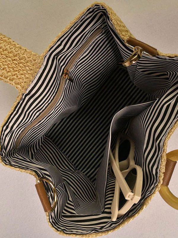 Casual Simple Weave Handbag - Image 10