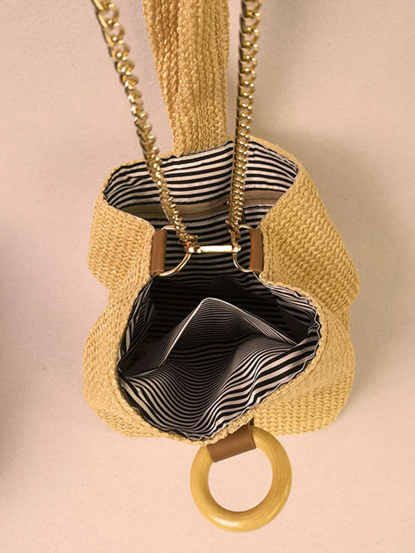 Casual Simple Weave Handbag - Image 11
