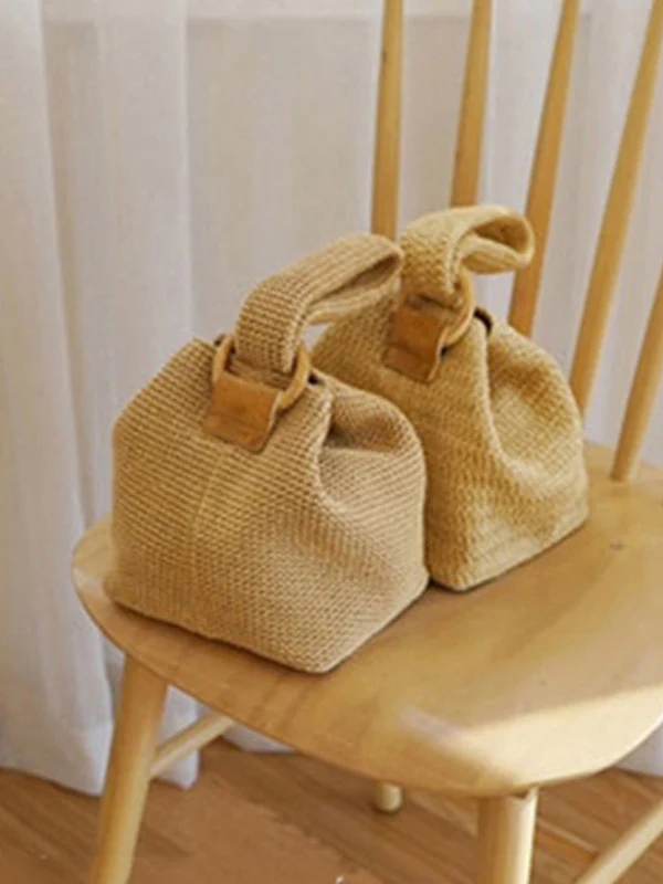 Casual Simple Weave Handbag - Image 2