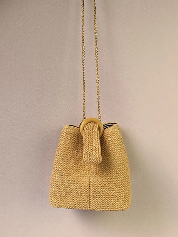 Casual Simple Weave Handbag - Image 7
