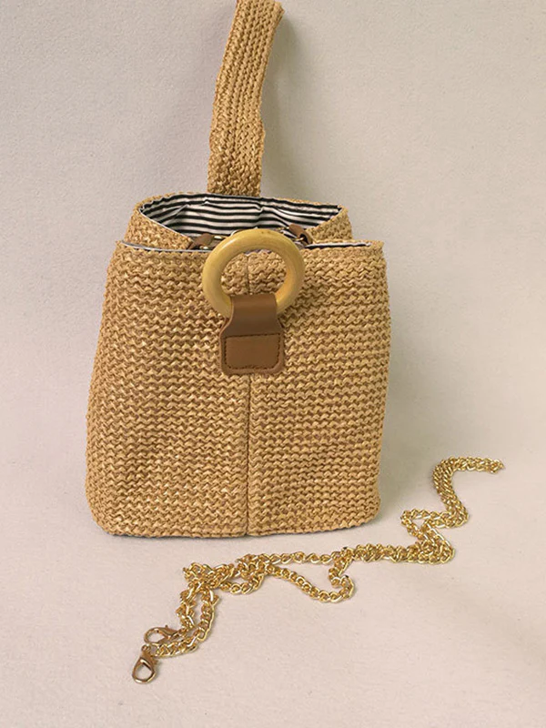 Casual Simple Weave Handbag - Image 8