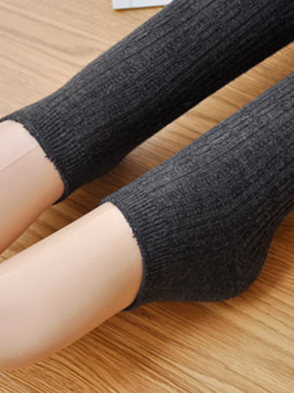 Casual Skinny Keep Warm Solid Color Leg Warmers Accessories - Image 12