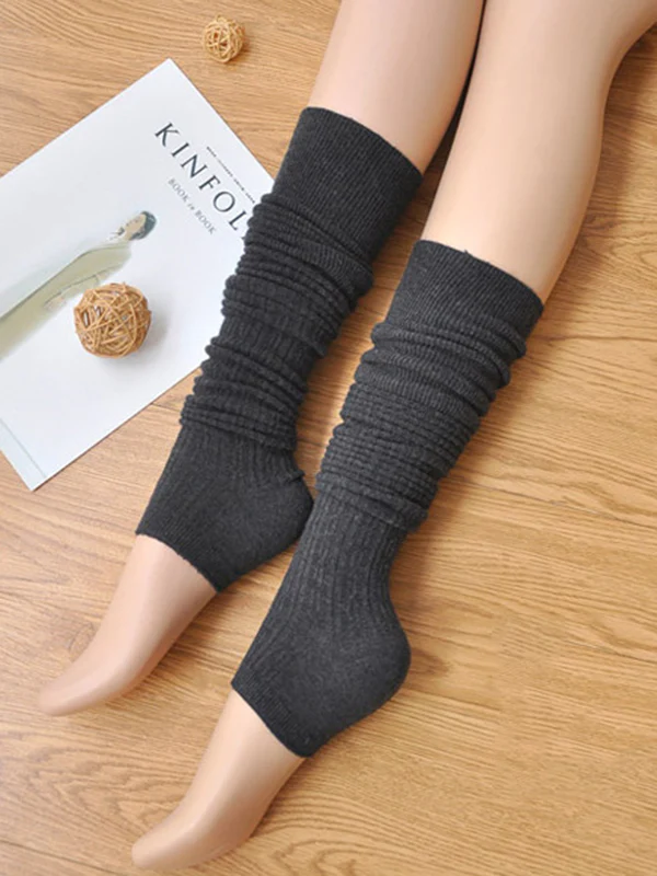 Casual Skinny Keep Warm Solid Color Leg Warmers Accessories - Image 4