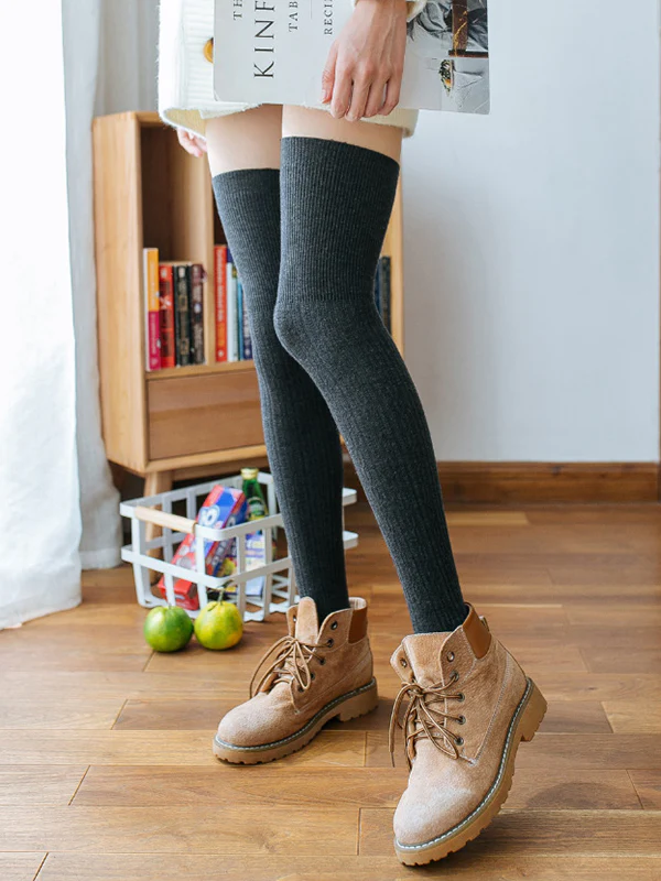 Casual Skinny Keep Warm Solid Color Leg Warmers Accessories - Image 6