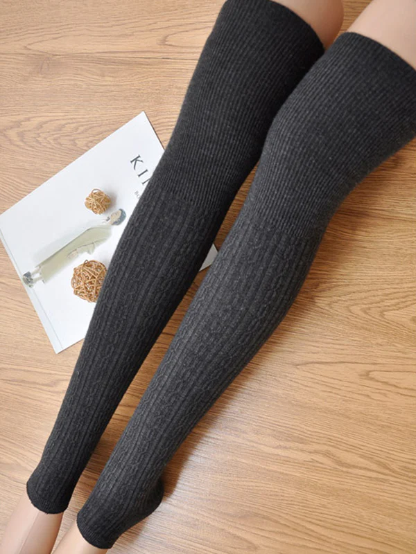 Casual Skinny Keep Warm Solid Color Leg Warmers Accessories - Image 7