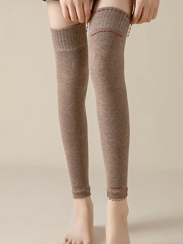 Casual Skinny Keep Warm Solid Color Leg Warmers Accessories - Image 12