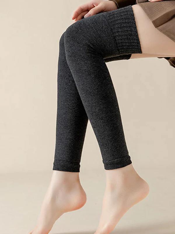 Casual Skinny Keep Warm Solid Color Leg Warmers Accessories - Image 13