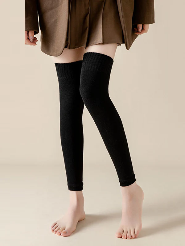 Casual Skinny Keep Warm Solid Color Leg Warmers Accessories - Image 3