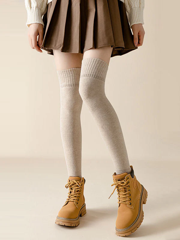 Casual Skinny Keep Warm Solid Color Leg Warmers Accessories - Image 7