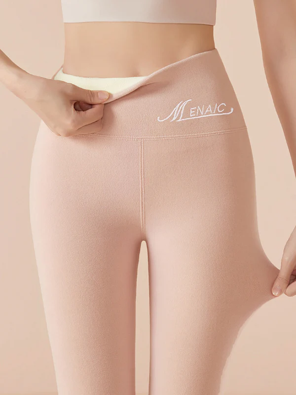 Casual Skinny Leg Letter Print Solid Color Leggings - Image 5