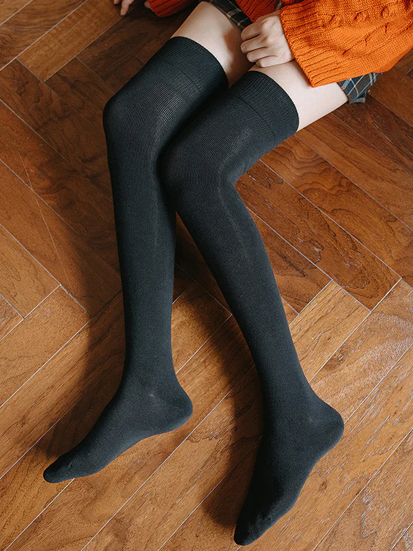Casual Skinny Leg Solid Color Stockings Accessories - Image 11